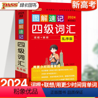 24新版:四级词汇 高中通用 [正版]绿卡图书2024PASS 图解速记高中英语四级词汇手册必背 高一高二高三通用高中英