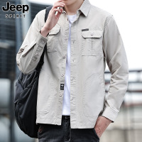 JEEP SPIRIT男士商务休闲衬衫潮流休闲外套纯棉POLO衫