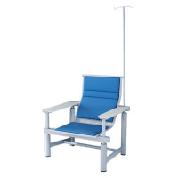 锦北 输液椅医院诊所点滴吊针排椅大厅加固加厚候诊椅单人白板扶手蓝色