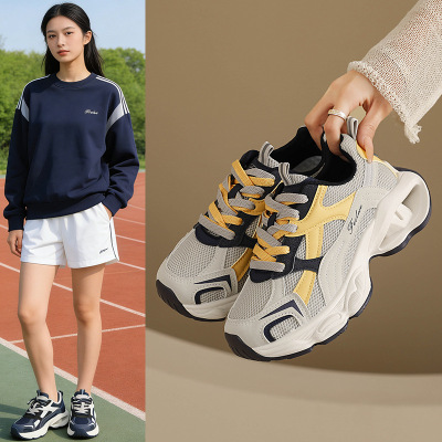 ins韩版新款老爹鞋女2026春季跑步鞋休闲鞋厚底增高