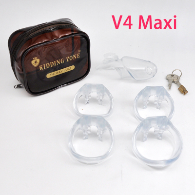 吉祥小炮囚鸟防脱逃男士贞操带情趣锁cb锁永久长期穿戴鸟笼HTV4贞操锁号-透明送定制收纳包透明Maxi