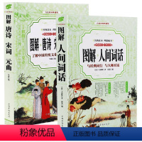 [正版]2册装 图解人间词话+ 图解唐诗宋词元曲 白话文彩图典藏版文白对照平装国学经典全注释全解经典精编全彩读本王国维