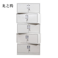 龙之腾钢制文件柜资料柜档案柜财务凭证柜带锁储物柜铁皮柜书柜分五节文件柜