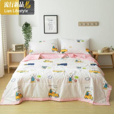 夏季棉印花空调被棉单双人夏被夏凉被四件套儿童学生宿舍薄被 三维工匠被子