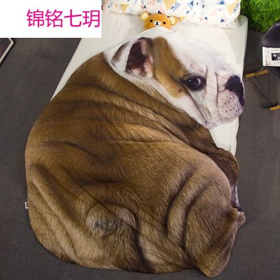 锦铭七玥儿童仿真卡通巴哥犬夏天薄被子 夏凉被 学生单人1.2m可水洗空调被