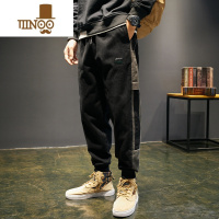 YANXU春季潮牌休闲裤男宽松大码锥形束脚裤潮流美式痞帅工装长裤子