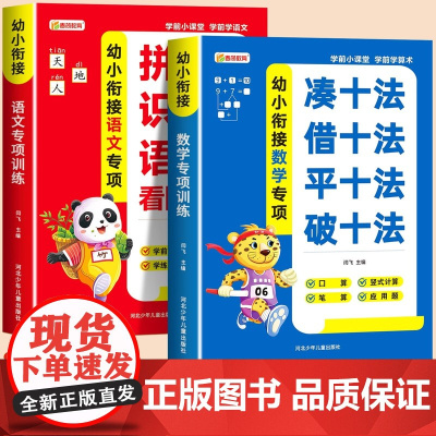 2025新版幼小衔接教材全套一日一练语文数学专项凑十法借十法平十法破十法练习册拼音识字书幼儿认字幼升小一年级看图说话每日