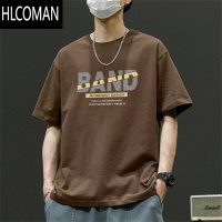 HLCOMAN美式潮牌港风日系短袖T恤男夏季宽松痞帅百搭ins潮流
