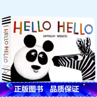 [正版]进口英文原版绘本 Hello Hello 你好你好 幼儿早教启蒙认知纸板书 动物颜色认知读本 他们都看见一只猫