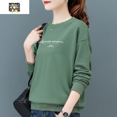 暖青汇圆领卫衣女秋冬2020年新款秋装加绒短款上衣宽松韩版春秋加厚外套卫衣