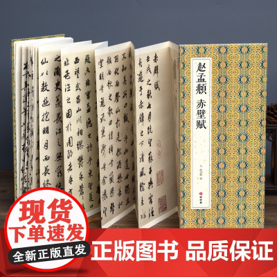 2021新书 绘经典[经折装]赵孟頫赤壁赋行书毛笔书法字帖译文