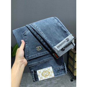 秋冬厚款牛仔裤男 肤柔软透气修身小直筒裤