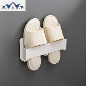 浴室拖鞋架卫生间免打孔厕所墙上沥水后置物墙壁壁挂式收纳 三维工匠收纳层架