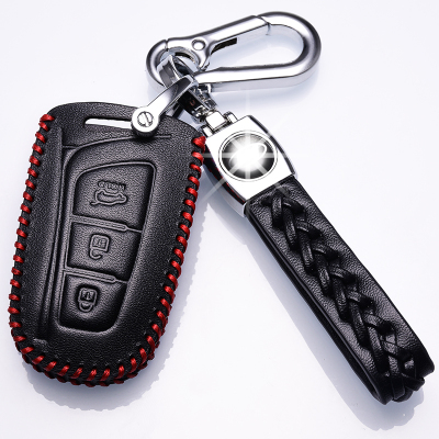 [补贴10%]2019款北京现代第四代全新胜达专用钥匙套17/15款汽车钥匙包套扣汽车钥匙包