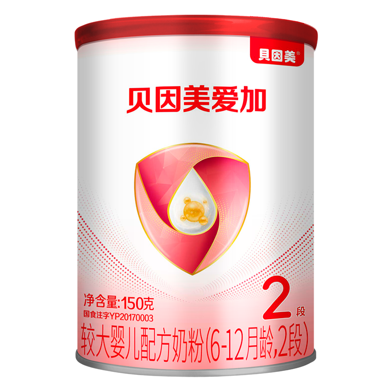 贝因美爱加较大婴儿配方奶粉(6-12月龄,2段)150g含珍稀乳铁蛋白