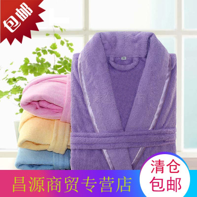 纯棉浴袍男毛巾料情侣款全棉睡袍女冬酒店加厚吸水浴衣春秋季冬季