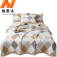 铭思沃棉花被四件套2.0*2.2m床 咖色 套