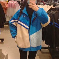 NIKE耐克外套运动休闲保暖宽松款拼接女装夹克FB1821-435 D