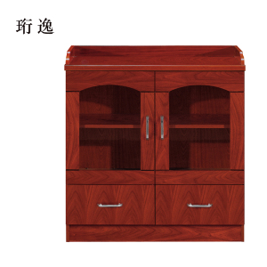 珩逸胡桃色餐边柜简约茶水柜二门800*400*860[工厂现做 7天内发货]