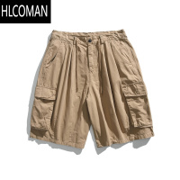 HLCOMANRICHMAN夏季美式多口袋工装短裤男宽松阔腿oversize日系六分裤子