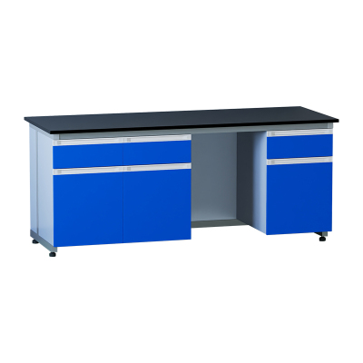 臻远 ZY5052103 实验室 钢木工作台化验室操作台化验桌 钢木深蓝2.0米边台