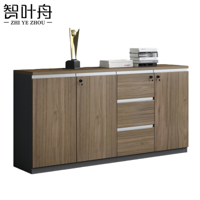 智叶舟矮柜办公柜三门三抽160*40*80cm台