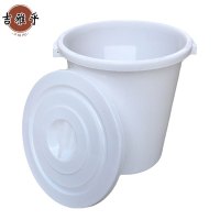 吉雅乎 圆形加厚塑料水桶 带盖食品级储水桶 100L带盖/个