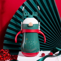 林檎圣诞节送幼儿园男孩女孩小朋友儿童卡通圣诞保温杯 儿童节生日奖励幼儿园小朋友毕业实用纪念品送女朋友老婆生日礼物送女朋友