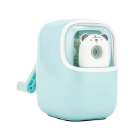 齐心(Comix)自动进笔削笔机 学生手摇合金钢卷笔刀/转笔刀/卡通铅笔刀 考试小学生礼物蓝色XS-63