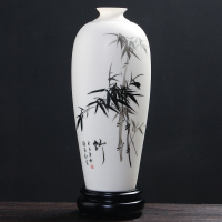 MULTIPOTENT客厅装饰摆件中国白羊脂玉瓷工艺美术大师徐宝敬收藏作品-竹