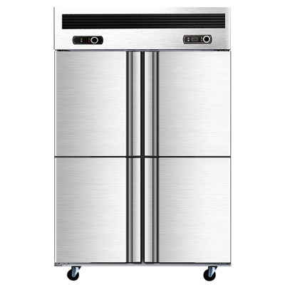 埃利斯（AILISI）BC-1388FBT1388L商用冷柜六门上玻璃冷藏厨房冰箱上冷冻柜下保鲜冷藏柜不锈钢