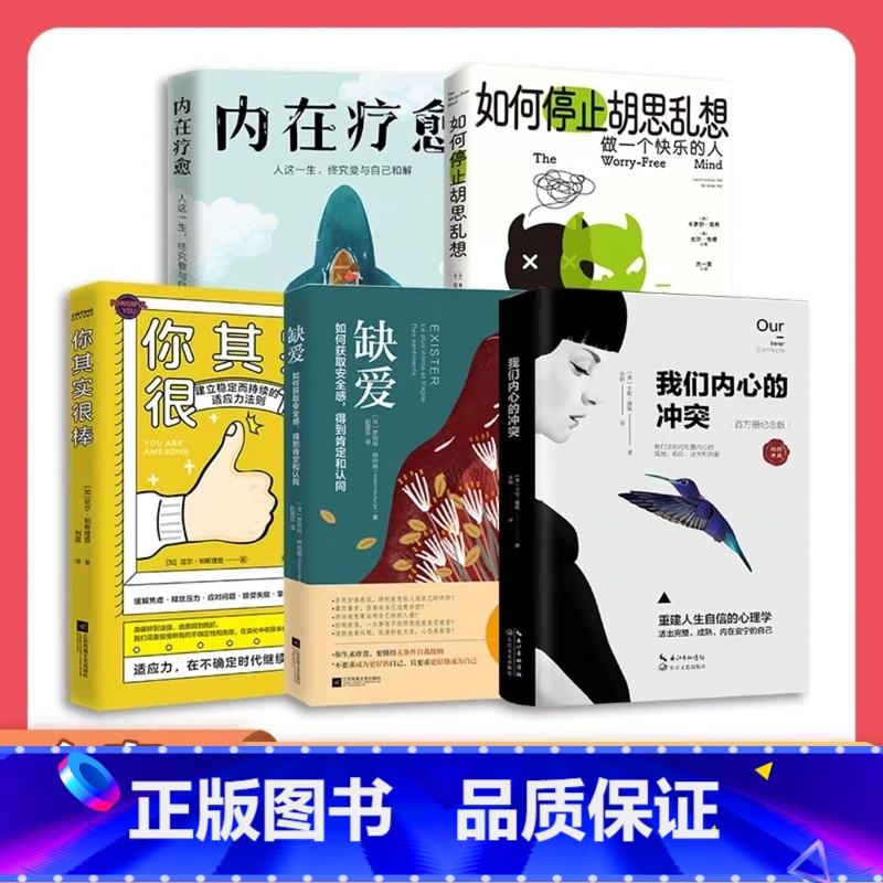 [正版]全套5册 内在疗愈与缺爱我们内心的冲突重新定义安全感帮你解决生活中谁都逃不掉的心理问题 内在疗愈之道 武志红张德