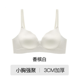 3CM加厚波点无痕内衣女小胸专用聚拢显大上托收副乳防下垂文胸罩
