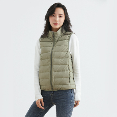 2021年新款女秋冬白鸭绒短款轻薄羽绒服马甲潮小个子背心外穿