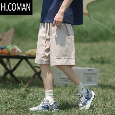 HLCOMAN日系cityboy工装短裤男夏季大口袋宽松潮牌运动休闲五分中裤