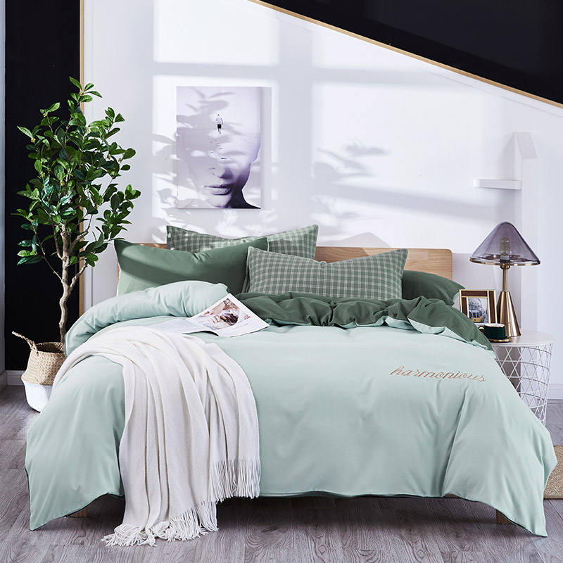 天琴清韵-绣标四件套 床单230*250cm+被罩200*230cm+枕套48*74cm*2