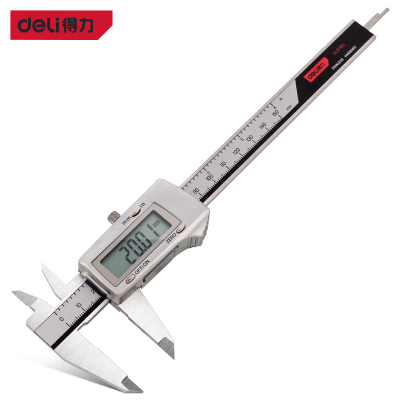 得力(deli) 高精度专业级金属罩壳电子数显游标卡尺0-150mm 数显卡尺 DL311150 单位/把