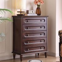 中古风复古实木五斗柜客厅靠墙斗橱卧室法式美式收纳储物柜子