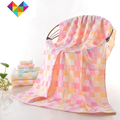 纱布浴巾家用婴儿宝宝儿童男女大毛巾棉纱布童被洗澡儿御蓝锦