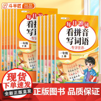 斗半匠每日20词/看拼音写词语一年级下册三四五六二年级上册同步专项练习册小学语文人教版字词生字注音 写汉字练习练字本每日