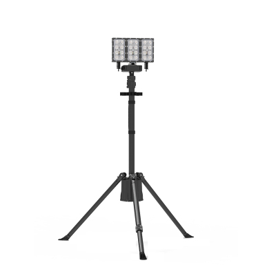 晫安联 ZM6006 DC22.2V 100W 5700K IP66 2.2m LED 多功能移动全景照明系统 黑色