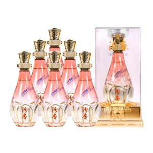 山西汾杏酒珍酿F9粉色款清香型白酒53度475ml*6整箱宴请送礼