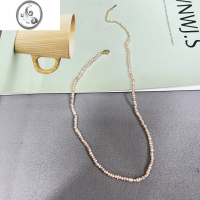 JiMi十里间[甜甜的项链]法式轻奢淡水珍珠镂空爱心项链OT扣锁骨链