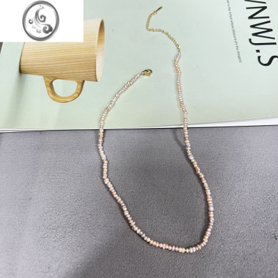 JiMi十里间[甜甜的项链]法式轻奢淡水珍珠镂空爱心项链OT扣锁骨链