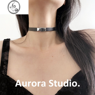 JiMi简约的耐看的 不褪色钛钢卡扣极简设计choker项圈女百搭甜酷颈带