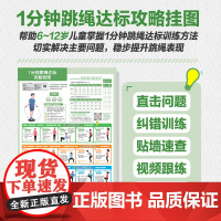 1分钟跳绳达标攻略挂图 跳绳儿童小学专用 小学体质健康测试跳绳达标攻略挂图