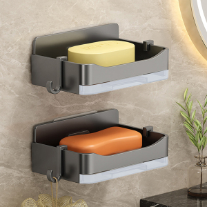 免打孔肥皂盒皂盒香皂卫生间壁挂式沥水盒家用浴室香皂置物架