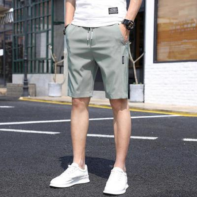 短裤男宽松外穿韩版潮流运动中裤子夏季冰丝薄款休闲沙滩五分裤男莎丞