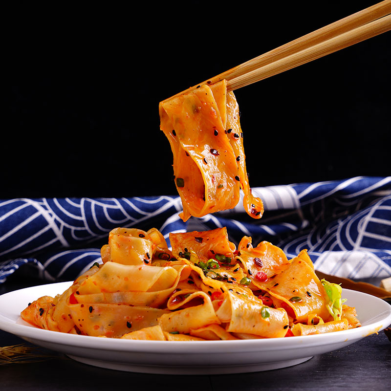 阿宽红油面皮105g 泡面速食方便面 香辣味凉皮擀面皮 红油凉皮干拌面