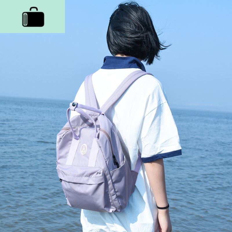 韩国双肩包女百搭小包可爱ins少女心日系紫色小背包大学生书包NEW LAKE